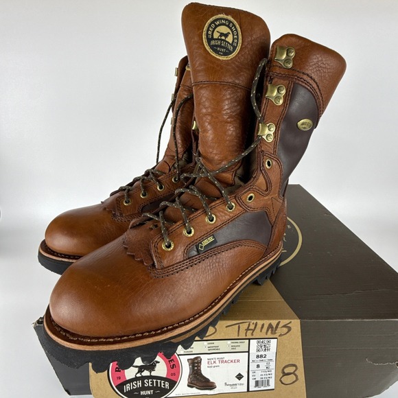 Irish Setter Elk Tracker 882 Men Hunting Boots 600g Insulated Brown Leather 8 E2 - Picture 6 of 16